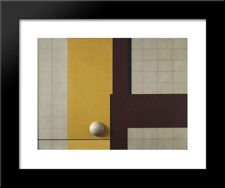 Composition No. 37 20x24 Black Modern Wood Framed Art Print Poster by Vordemberge Gildewart, Friedrich