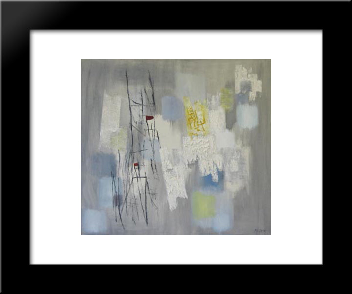 Heller Garten 20x24 Black Modern Wood Framed Art Print Poster by Winter, Fritz