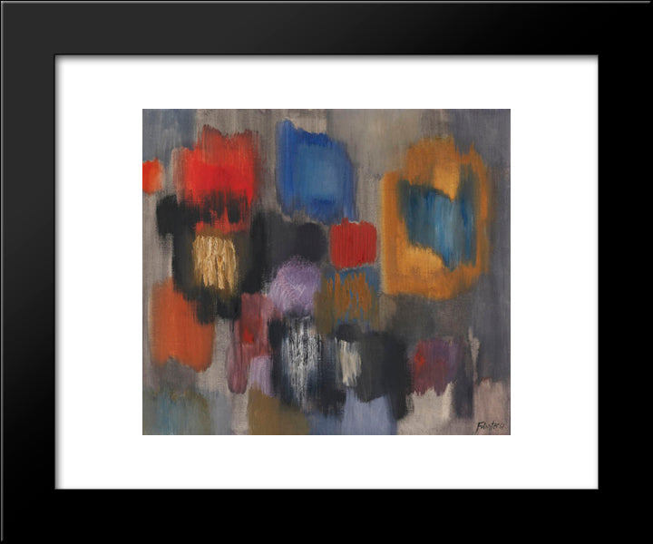 Kleiner Garten 20x24 Black Modern Wood Framed Art Print Poster by Winter, Fritz