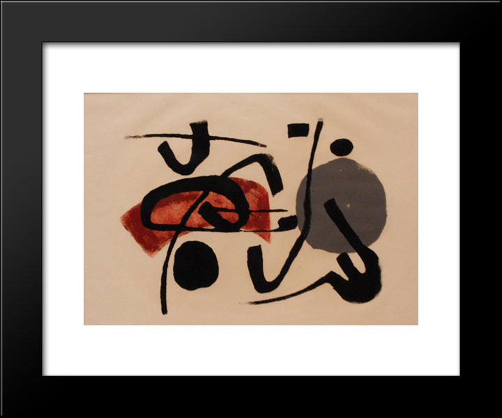 Siebdruck 6 20x24 Black Modern Wood Framed Art Print Poster by Winter, Fritz