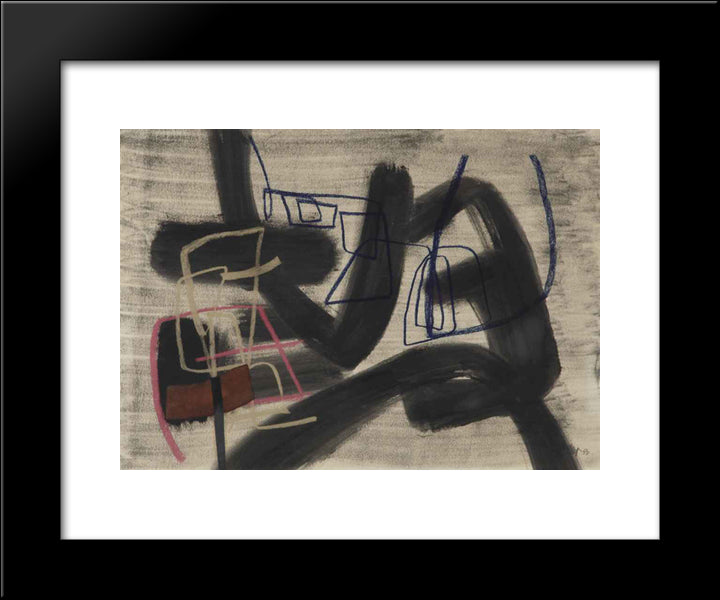 Untitled 20x24 Black Modern Wood Framed Art Print Poster by Winter, Fritz