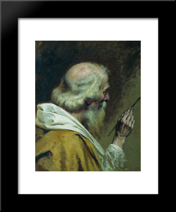 Lover Of Painting 20x24 Black Modern Wood Framed Art Print Poster by Bronnikov, Fyodor