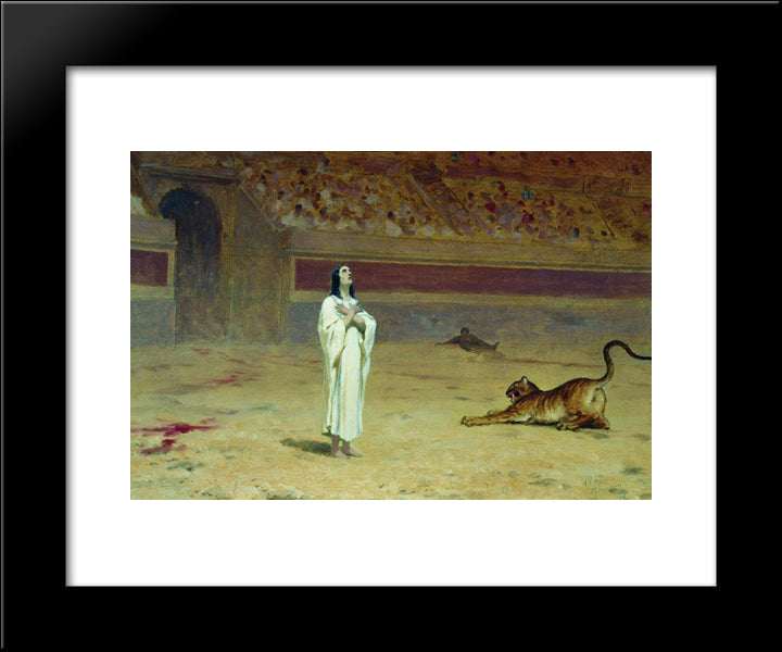 Martyr On A Circus Ring 20x24 Black Modern Wood Framed Art Print Poster by Bronnikov, Fyodor