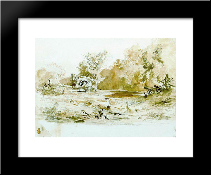 Abandoned Mill 2 20x24 Black Modern Wood Framed Art Print Poster by Vasilyev, Fyodor
