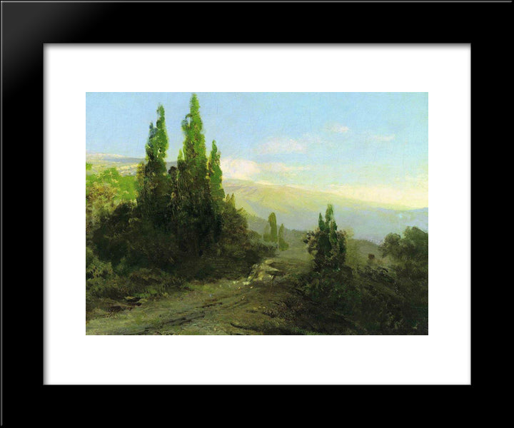 Evening In The Crimea 20x24 Black Modern Wood Framed Art Print Poster by Vasilyev, Fyodor