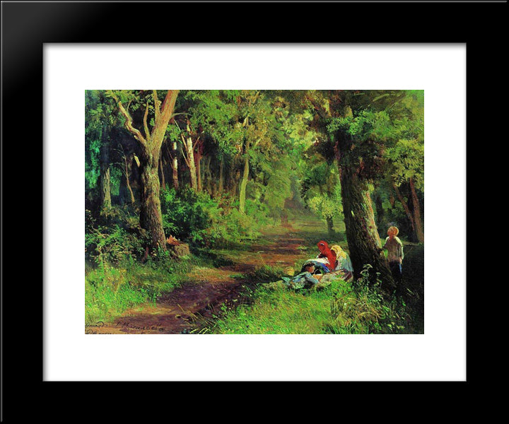 Forest Road 20x24 Black Modern Wood Framed Art Print Poster by Vasilyev, Fyodor