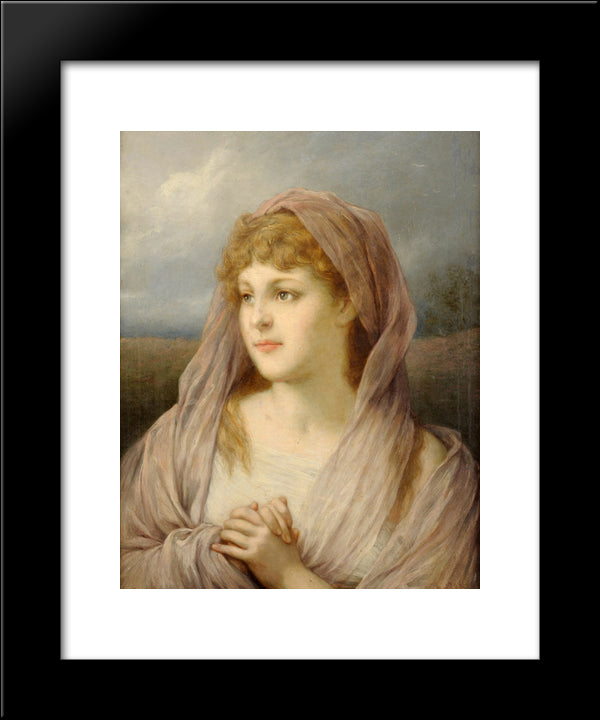 Blonde Frau 20x24 Black Modern Wood Framed Art Print Poster by Max, Gabriel von
