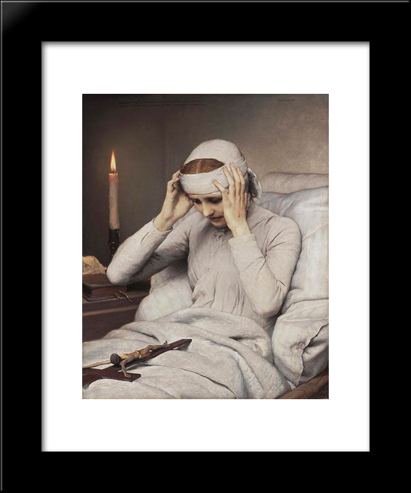 The Ecstatic Virgin Anna Katharina Emmerich 20x24 Black Modern Wood Framed Art Print Poster by Max, Gabriel von