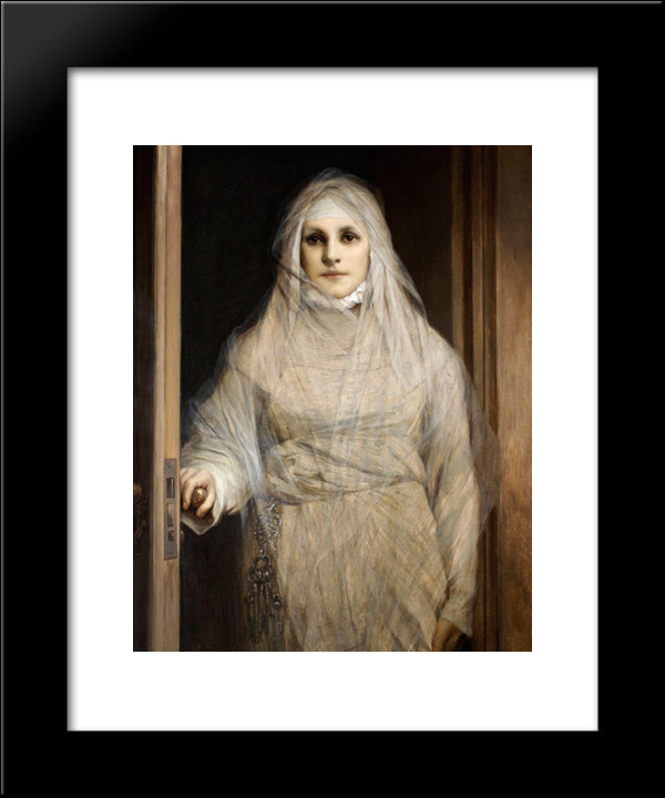 The White Woman 1900 20x24 Black Modern Wood Framed Art Print Poster by Max, Gabriel von
