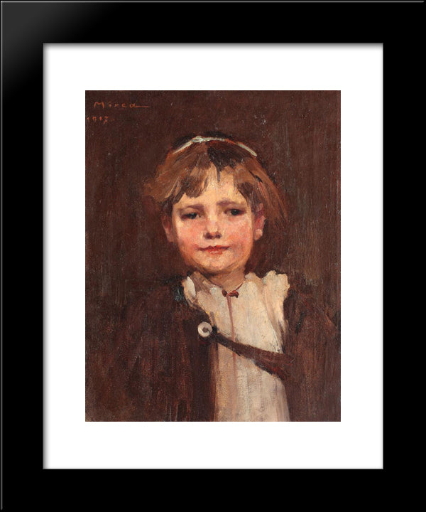 Boy From Ardeal 20x24 Black Modern Wood Framed Art Print Poster by Mirea, George Demetrescu