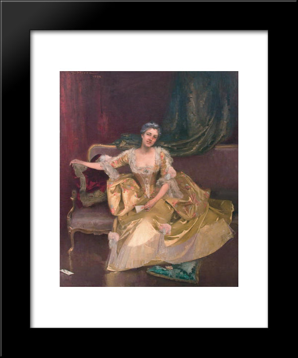 Wife Of The Artist 20x24 Black Modern Wood Framed Art Print Poster by Mirea, George Demetrescu