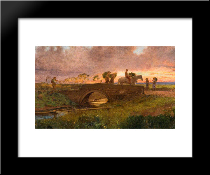 Evening, Near Southport 20x24 Black Modern Wood Framed Art Print Poster by Mason, George Hemming