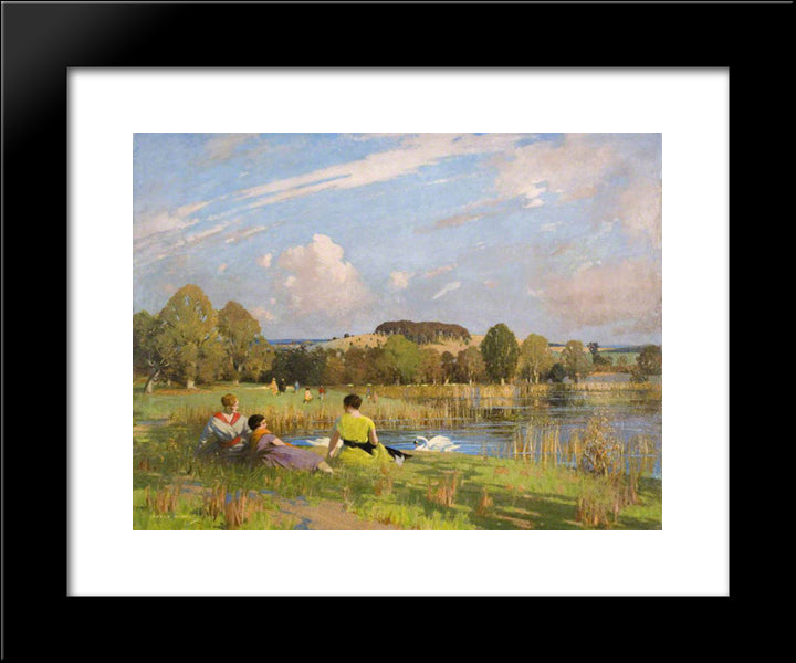 A September Day 20x24 Black Modern Wood Framed Art Print Poster by Henry, George