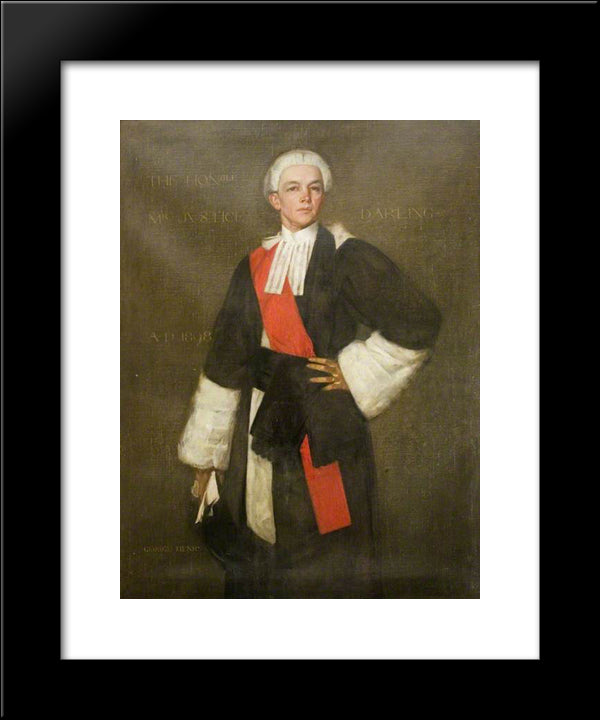 The Honourable Mr Justice Darling, Judge Of The King'S Bench 20x24 Black Modern Wood Framed Art Print Poster by Henry, George