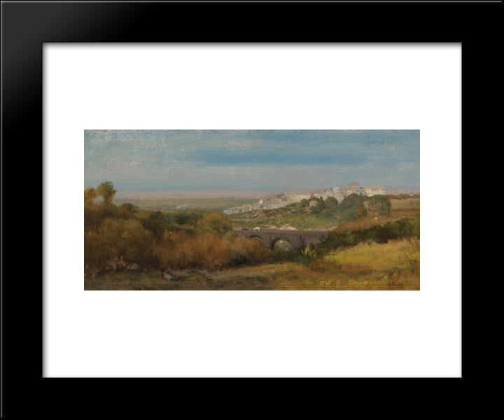 Albano, Italy (The Roman Campagna) 20x24 Black Modern Wood Framed Art Print Poster by Inness, George
