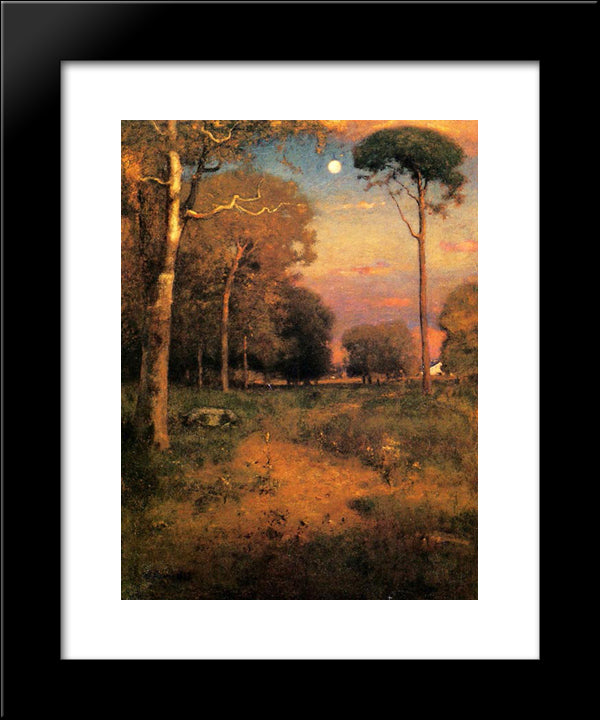 Early Moonrise, Florida 20x24 Black Modern Wood Framed Art Print Poster by Inness, George