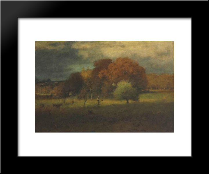 Tenafly, Autumn 20x24 Black Modern Wood Framed Art Print Poster by Inness, George