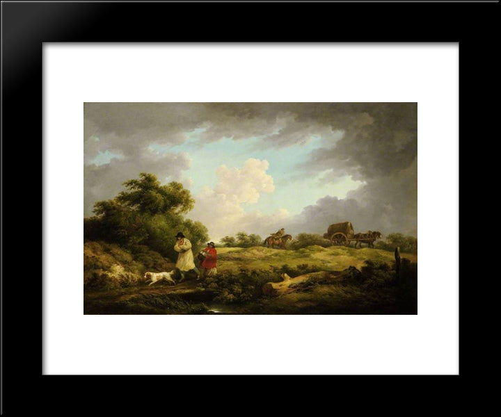 A Windy Day 20x24 Black Modern Wood Framed Art Print Poster by Morland, George
