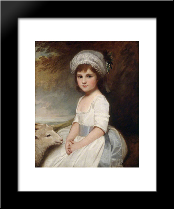 Miss Martindale 20x24 Black Modern Wood Framed Art Print Poster by Romney, George