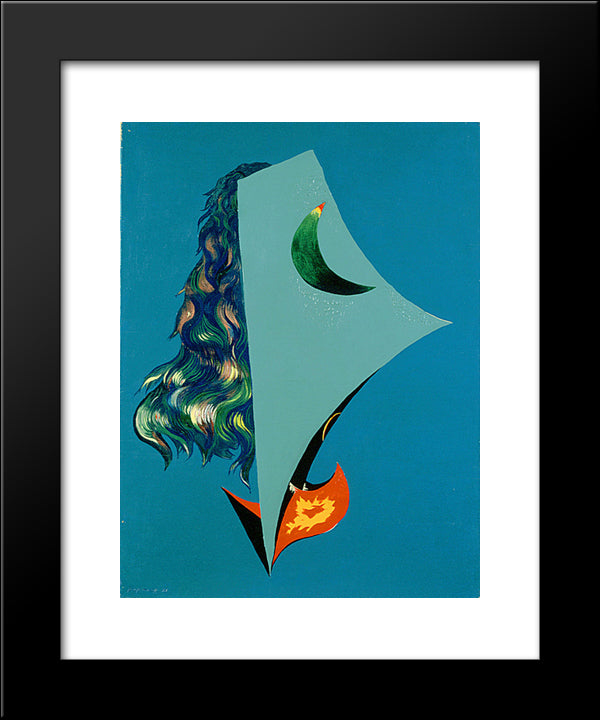 Surrealist Composition 20x24 Black Modern Wood Framed Art Print Poster by Papazoff, Georges