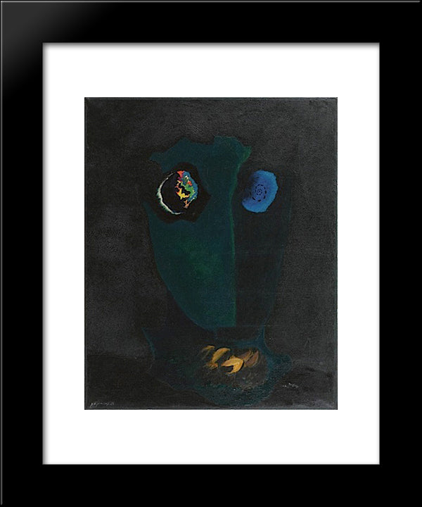 Tete 20x24 Black Modern Wood Framed Art Print Poster by Papazoff, Georges