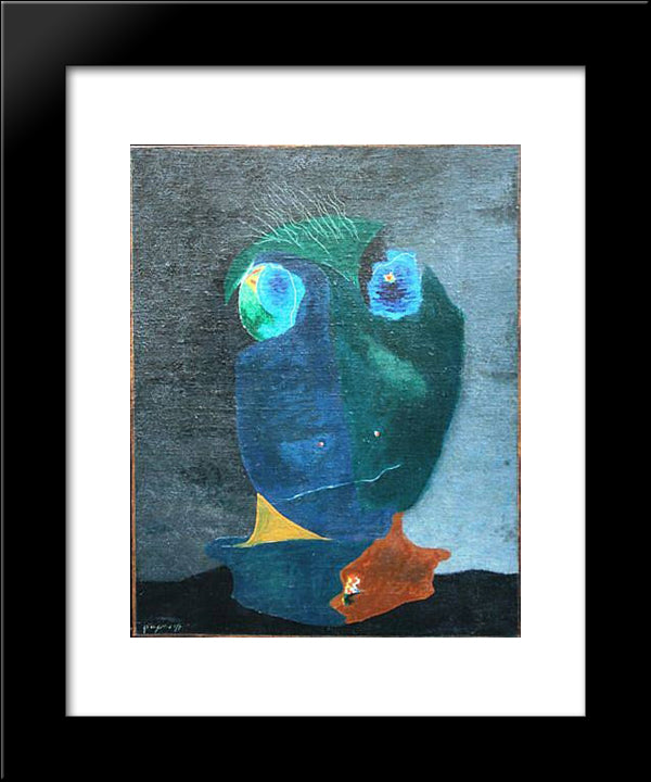 Tete Fantastique 20x24 Black Modern Wood Framed Art Print Poster by Papazoff, Georges