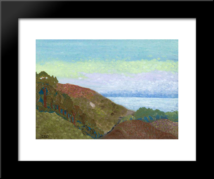 Paysage Du Midi 20x24 Black Modern Wood Framed Art Print Poster by Ribemont Dessaignes, Georges