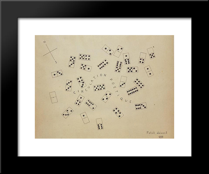 Petit Desert 20x24 Black Modern Wood Framed Art Print Poster by Ribemont Dessaignes, Georges