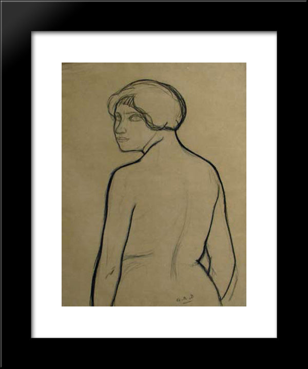 Untitled (Portrait) 20x24 Black Modern Wood Framed Art Print Poster by Ribemont Dessaignes, Georges