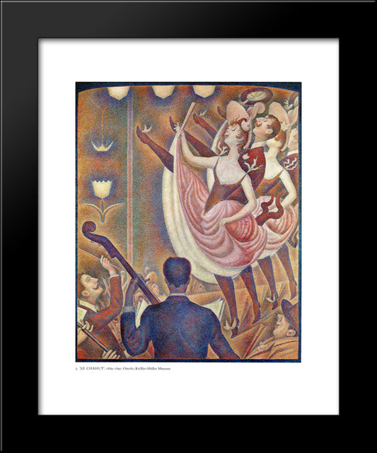 Chahut 20x24 Black Modern Wood Framed Art Print Poster by Seurat, Georges