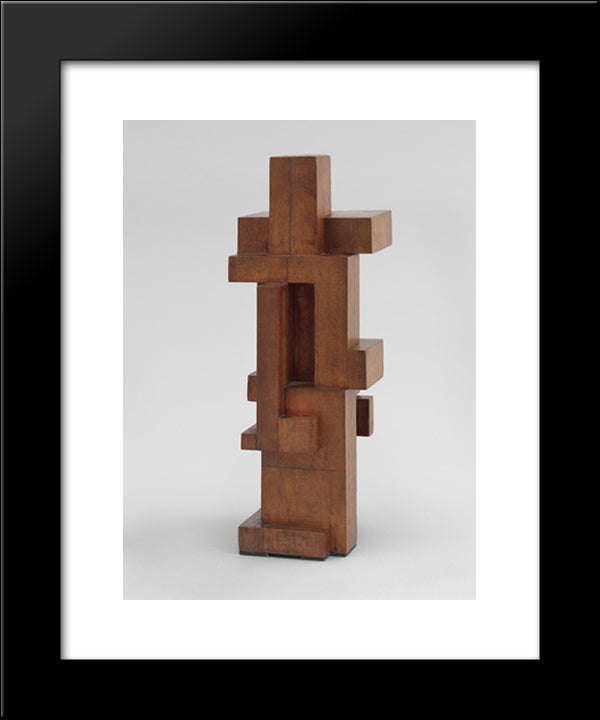 Construction Of Volume Relations 20x24 Black Modern Wood Framed Art Print Poster by Vantongerloo, Georges