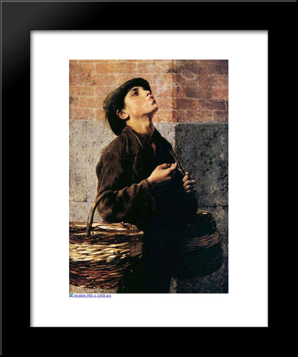 The Smoker 20x24 Black Modern Wood Framed Art Print Poster by Jakobides, Georgios