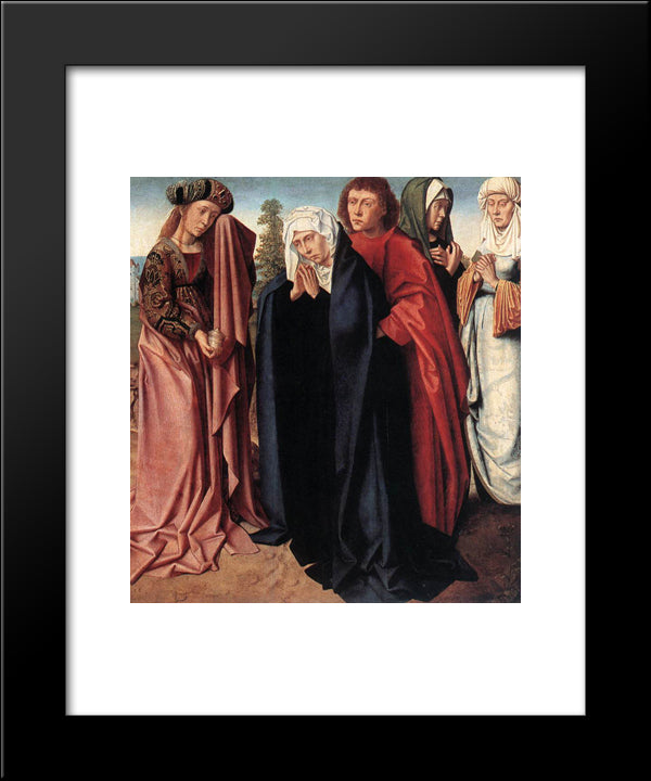 The Holy Women And St. John At Golgotha 20x24 Black Modern Wood Framed Art Print Poster by David, Gerard
