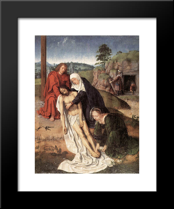 The Lamentation 20x24 Black Modern Wood Framed Art Print Poster by David, Gerard