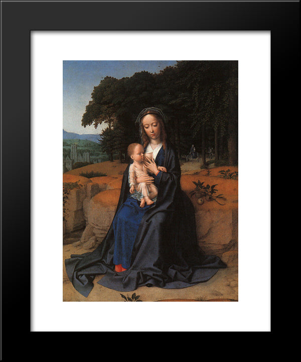 The Rest On The Flight Into Egypt 20x24 Black Modern Wood Framed Art Print Poster by David, Gerard