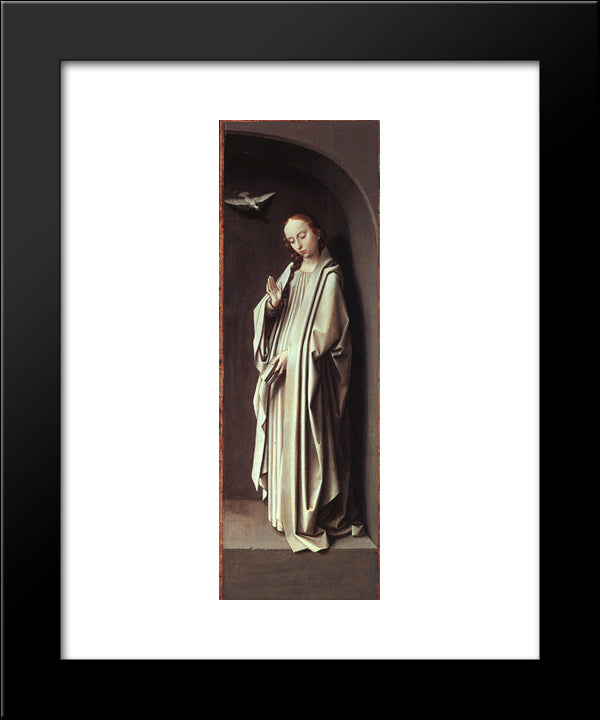 The Virgin Of The Annunciation 20x24 Black Modern Wood Framed Art Print Poster by David, Gerard