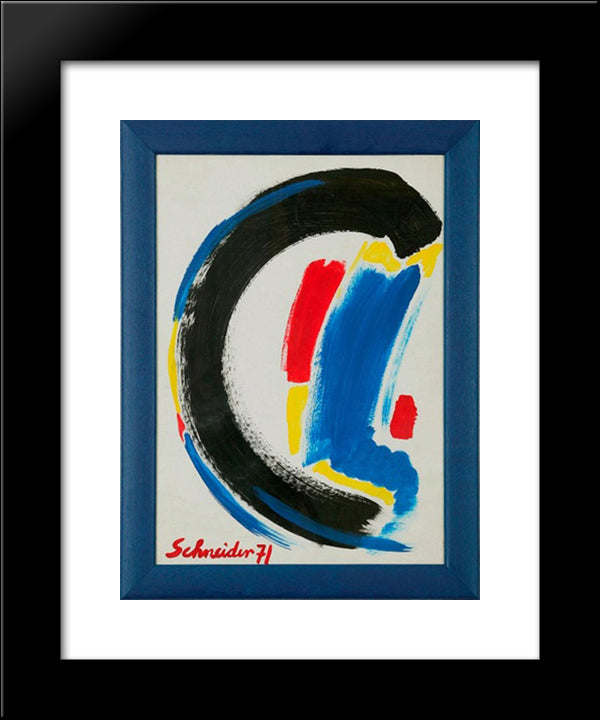 Abstract Composition 20x24 Black Modern Wood Framed Art Print Poster by Schneider, Gerard