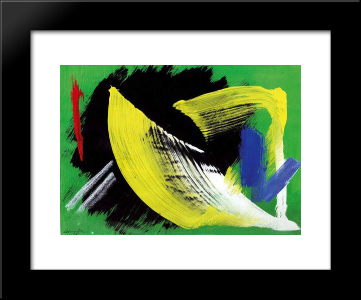 Composition A Fond Vert 20x24 Black Modern Wood Framed Art Print Poster by Schneider, Gerard