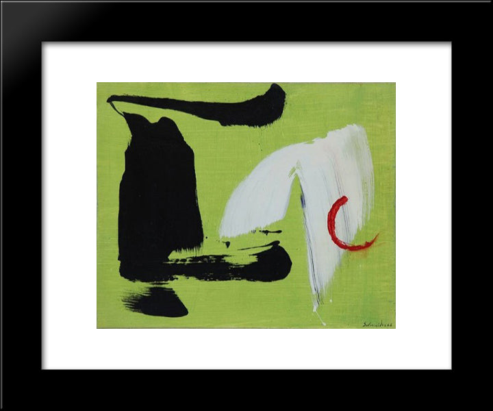 Opus 110 20x24 Black Modern Wood Framed Art Print Poster by Schneider, Gerard
