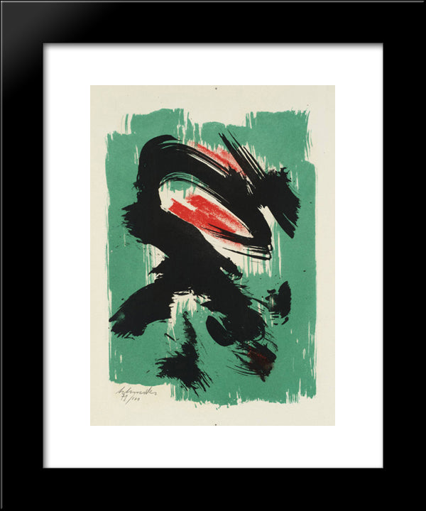 Untitled From 'Poemes D'Eugenio Montale', Milan 20x24 Black Modern Wood Framed Art Print Poster by Schneider, Gerard