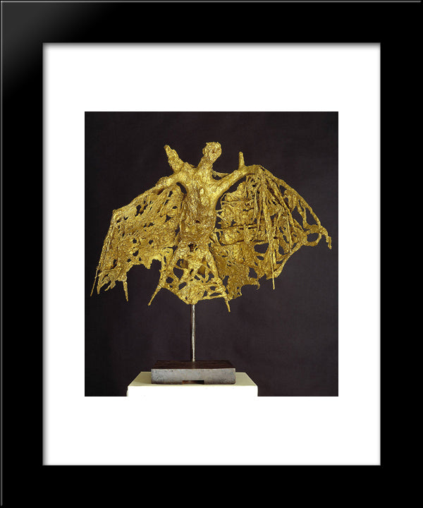 The Bat 20x24 Black Modern Wood Framed Art Print Poster by Richier, Germaine