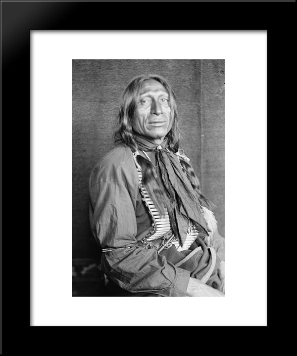 Chief Iron Tail 20x24 Black Modern Wood Framed Art Print Poster by Kasebier, Gertrude