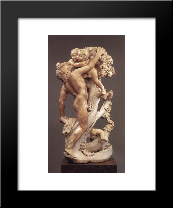 Bacchanal A Faun Teased By Children 20x24 Black Modern Wood Framed Art Print Poster by Reynolds, Joshua
