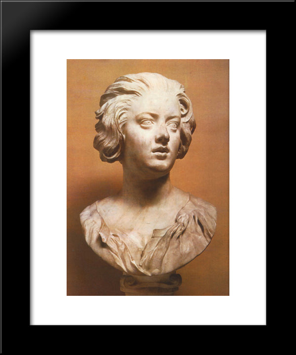 Bust Of Costanza Buonarelli 20x24 Black Modern Wood Framed Art Print Poster by Reynolds, Joshua