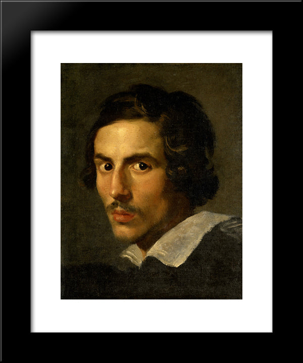 Self Portrait As A Young Man 20x24 Black Modern Wood Framed Art Print Poster by Reynolds, Joshua
