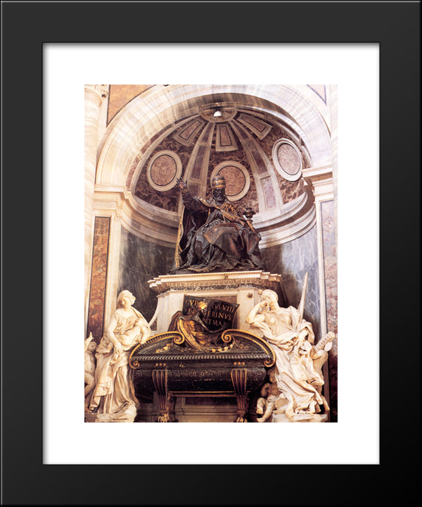 Tomb Of Pope Urban Viii 20x24 Black Modern Wood Framed Art Print Poster by Reynolds, Joshua