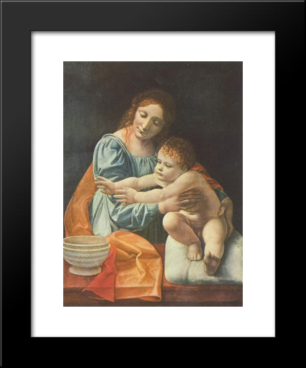 Madonna And Child 20x24 Black Modern Wood Framed Art Print Poster by Boltraffio, Giovanni Antonio
