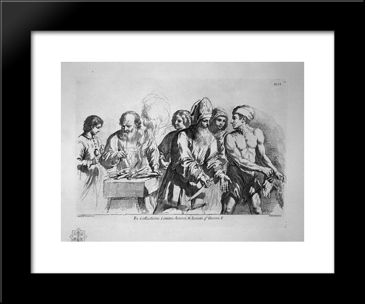 A Sacrifice 20x24 Black Modern Wood Framed Art Print Poster by Piranesi, Giovanni Battista