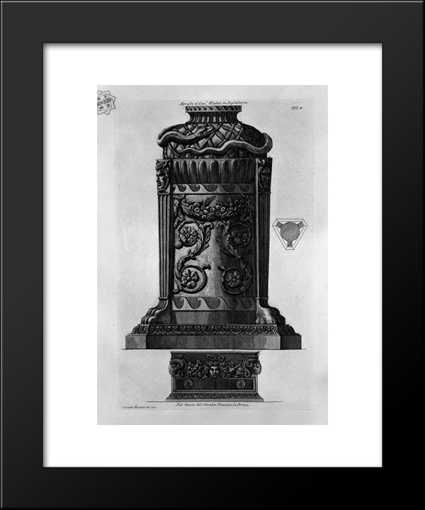A Tripod Stand And A Former 20x24 Black Modern Wood Framed Art Print Poster by Piranesi, Giovanni Battista