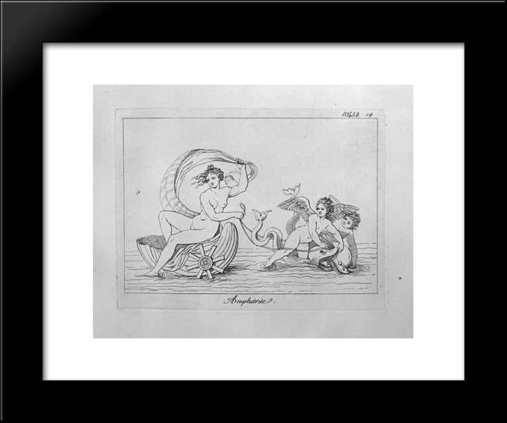Amphitrite 20x24 Black Modern Wood Framed Art Print Poster by Piranesi, Giovanni Battista